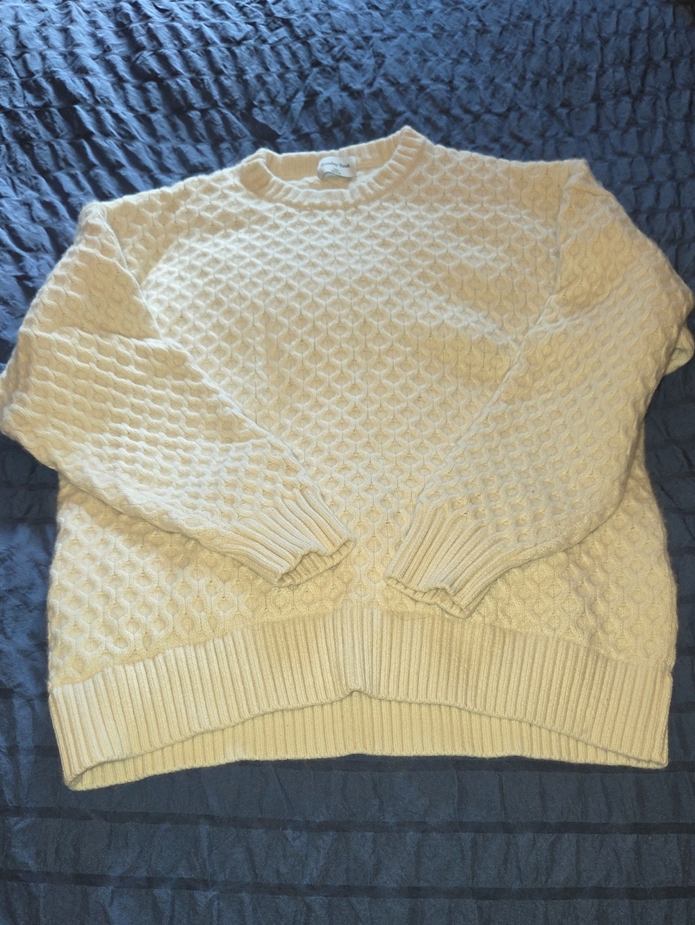 Aritizia - Sunday Best Cream Cable Crewneck Sweater